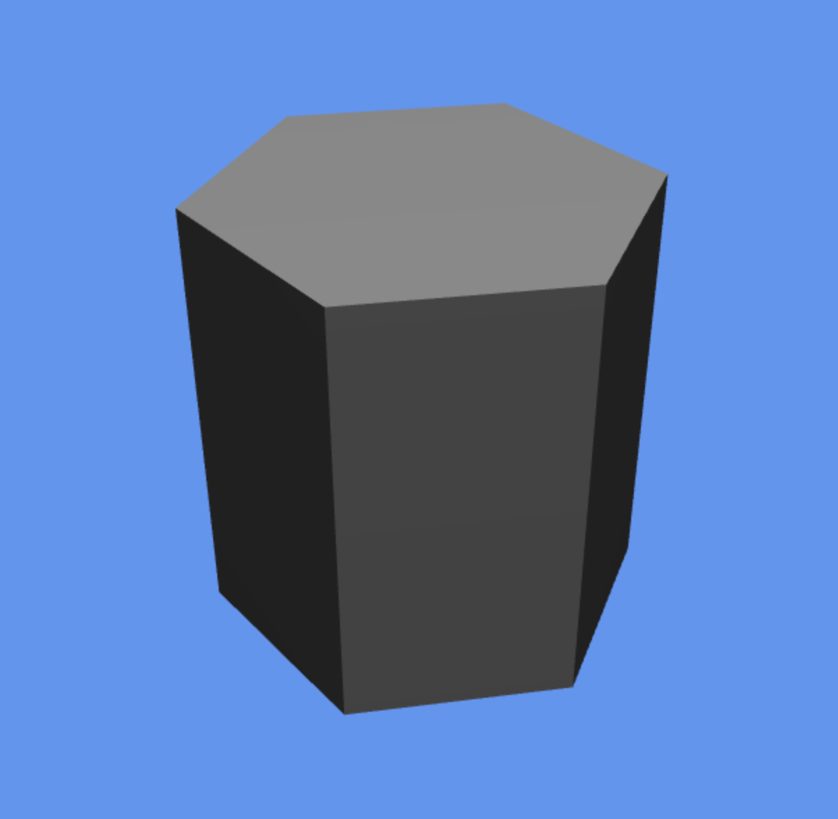 The first three.js code.